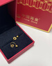中國黃金（CHINA GOLD）黃金耳釘女士輕奢足金字母love耳飾七夕情人節(jié)生日禮物送女友老婆 字母love耳釘  約2.1g 曬單實拍圖