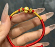 中國黃金（CHINA GOLD）十二生肖黃金手鏈女足金本命年手繩七夕情人節(jié)禮物送女友老婆生日 足金抱福手繩-虎 曬單實拍圖