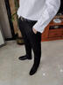 羅蒙免燙輕商務(wù)西褲男春秋2025新款男士休閑褲垂感彈力通勤風(fēng)西裝褲子 深藍(lán)色 （免燙高彈力） 32 【適合130-140斤】 曬單實(shí)拍圖