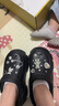 TOOMANYSHOES【明星同款】你的小熊輕氣球彩色泡泡洞洞鞋外穿涼鞋情人節(jié)送女友 黑色（鉆鉆熊款） 20 36/37 曬單實拍圖