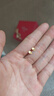 蒂蔻（Tico）足金黃金耳釘女5G硬金亮片水滴耳環(huán)耳飾送女朋友老婆生日禮物 曬單實(shí)拍圖