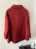 雅鹿氣質(zhì)媽媽裝雙面羊絨大衣短款小個(gè)子中老年呢子秋冬新款羊毛呢外套 紅色 高支澳毛10綿羊毛 L 建議【121-135斤】 曬單實(shí)拍圖
