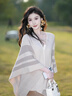 Caluom Kaiol披肩女針織斗篷女款空調外搭2025新款圍巾秋冬小坎肩生日禮物 【綠野仙蹤禮盒】WJ100/美拉德色 防風(fēng)護肩顯廋保暖 曬單實(shí)拍圖