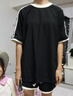 班尼路運動短袖套裝女2025夏季新款華夫格撞色T恤一整套穿搭短褲兩件套 曬單實拍圖