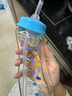 M&M弧形玻璃吸管杯兒童喝奶杯子 1歲以上寶寶水壺mm吸管杯直飲奶瓶 海洋 240ml +直飲重力球*1 曬單實拍圖