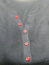 皮爾卡丹（pierre cardin）秋季新款Polo領(lǐng)精紡羊毛開衫女刺繡娃娃領(lǐng)豎條顯瘦寬松針織衫毛衣 藏藍(lán)色 M 80-105斤 曬單實拍圖