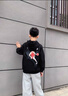 G.DUCKKIDS男童連帽衛衣春秋季新款中大童男孩運動(dòng)秋裝長(cháng)袖寬松兒童百搭上衣 黑色 160 建議身高150-160年齡12-14歲 曬單實(shí)拍圖