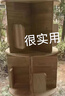 雅客集實(shí)木旋轉書(shū)架落地置物架客廳書(shū)柜家用收納儲物架簡(jiǎn)易立式多層架子 【全實(shí)木】原木色 四層 【單個(gè)40*40*130cm】 曬單實(shí)拍圖