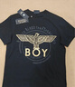 BOY LONDON【時(shí)光輪環(huán)】短袖情侶款春夏老鷹光環(huán)黑色T恤N01902 黑色 S 曬單實(shí)拍圖