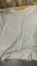 Olrain歐芮兒純色不規(guī)則抽褶簡約T恤2025夏新款腰間收褶設(shè)計(jì)上衣 藍(lán)色 L 曬單實(shí)拍圖