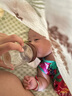 世喜新生兒防脹氣奶瓶0-1個月玻璃嬰兒仿母乳奶嘴160ml 曬單實拍圖