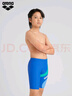 阿瑞娜（arena）2025新品兒童青少年泳褲多彩童年運動(dòng)舒適休閑男孩下裝及膝游泳褲 藍色/綠色（BUGN） 150 曬單實(shí)拍圖