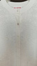 EP雅瑩女裝 肌理提花短袖針織小衫外搭開衫外套 2025夏季新款9126A 白色 L 曬單實(shí)拍圖