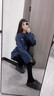 貓人女士打底連褲襪春秋冬不掉檔不卷邊外穿加絨多種厚度壓力瘦腿襪 美腿塑形【深灰+黑色】 2條 均碼 -初秋無(wú)絨（適合10-20℃） 曬單實(shí)拍圖