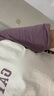 Gap男女裝夏季LOGO純棉撞色插肩袖短袖T恤寬松上衣544461 白紫撞色 L (175/96A) 亞洲尺碼 曬單實(shí)拍圖