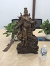 關羽武財神關公招財財神爺佛像關二哥爺家用店鋪請關公像供奉神像 C款小葉紫檀大：36*22*63厘米 曬單實拍圖