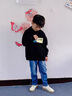 G.DUCKKIDS小黃鴨男童衛(wèi)衣春秋款2025新款中大兒童秋裝打底衫連帽卡卡西衣服 綠色 130 建議7~8歲【120-130cm】cm 曬單實(shí)拍圖