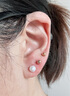 周六福紅18K金珍珠耳釘耳環(huán)耳飾生日禮物女X0913445 6-6.5mm 一對 曬單實(shí)拍圖