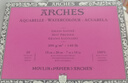 阿詩（ARCHES）水彩本純棉水彩紙進口300g畫畫紙水彩畫專業(yè)用紙四面封膠 粉面 細紋(18X26CM) 20頁/本 曬單實拍圖