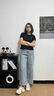 EXULL依思Q女鞋老爹鞋2025夏季新款厚底增高百搭學(xué)院風(fēng)時尚潮流百搭運(yùn)動鞋女 米色 37 曬單實(shí)拍圖