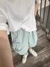 試衣間 多巴胺速干七分褲男女夏季戶(hù)外闊腿短褲傘兵運動(dòng)休閑中褲 淺藍色 2XL 150-165斤 曬單實(shí)拍圖