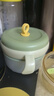 BOLOLO寶寶輔食碗學(xué)食注水恒溫保溫碗嬰幼兒輔食防摔吸盤(pán)ppsu不銹鋼碗 PPSU+316L雙內碗*豆可綠*1 曬單實(shí)拍圖