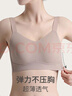 頌梵希束胸內(nèi)衣大胸顯小收副乳聚攏無痕上托矯正無鋼圈縮胸夏季薄款文胸 奶咖 L 【適合101-120斤 75D/80BC】 曬單實(shí)拍圖