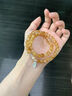 中國黃金（CHINA GOLD）招財(cái)納福黃水晶手串女雙圈黃水晶手鏈七夕生日禮物女生送女友老婆 福牌黃水晶雙圈手串【玫瑰禮盒】 曬單實(shí)拍圖