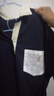 對白×馮瑋藝術(shù)家聯(lián)名撞色翻領(lǐng)短袖襯衫女2025夏新款小眾寬松上衣 深藏青 L 曬單實(shí)拍圖