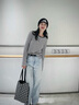 lagogo航海系藍(lán)白條紋T恤女拉谷谷2025年秋季新款慵懶感長(zhǎng)袖上衣 藍(lán)白 M 曬單實(shí)拍圖