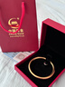中國黃金（CHINA GOLD）足金999古法傳承黃金手鐲素圈金鐲子金手鐲送女友七夕情人節(jié)禮物 金重約11.2g 54# 曬單實拍圖
