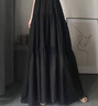 Lauaird大碼吊帶裙胖mm300斤長款女夏暗黑山本風內(nèi)搭孕婦連衣裙超長腳踝 黑色 4XL碼建議250300斤 曬單實拍圖