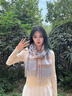 MITHAOL KUSC澳洲羊毛圍巾女2024秋冬新款保暖披肩圍脖生日禮物送女友 香水藍格【禮盒裝】 均碼 曬單實拍圖