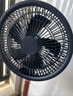 艾美特（AIRMATE） 伸縮折疊扇桌面無(wú)線(xiàn)充電臺式落地便攜無(wú)線(xiàn)usb宿舍家用辦公風(fēng)扇長(cháng)續航小型電風(fēng)扇  【10吋+5葉+搖頭+夜燈】CM-RD20藍 曬單實(shí)拍圖