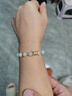 中國黃金China Gold黃金手鏈女足金轉運珠手串七夕情人節禮物送女友老婆媽媽生日 [14顆金珠]足金小蠻腰和田玉手串 曬單實(shí)拍圖