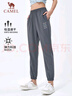 駱駝（CAMEL）速干運(yùn)動褲女透氣梭織束腳休閑褲子 J23BA6L6009 城堡灰 M 曬單實(shí)拍圖