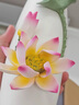陶瓷荷花一對花瓶蓮花裝飾品擺件客廳輕奢插花新中式佛堂佛可定制 D04-203A荷韻.寧靜 曬單實(shí)拍圖