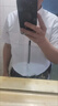 妄潮胖子大碼長(cháng)袖襯衫男士韓版修身免燙商務(wù)正裝襯衣男純色短袖襯 【高質(zhì)量涼爽短襯】白色 3XL 建議體重145-155斤 曬單實(shí)拍圖