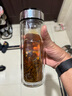 希諾抗菌玻璃杯雙層商務辦公車載水杯男高檔泡茶杯子XN-9311K 360mL 曬單實拍圖