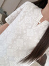 布符（Cloth Fu）布符2025年夏季新品開口領盤扣白T恤女裝復古顯瘦百搭氣質(zhì)通勤款 白色 S 曬單實拍圖