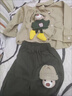 G.DUCKKIDS小黃鴨童裝寶寶春裝男童套裝洋氣時(shí)髦嬰兒童春秋季衣服小孩兩件套 米色套裝 90 (建議80-90cm 1-2周歲） 曬單實(shí)拍圖