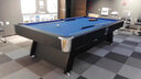 高端輕奢臺球桌標準成人黑八臺球桌家用臺球桌多功能三合一臺球桌 7尺 自動(dòng)回球豪華臺白藍 曬單實(shí)拍圖