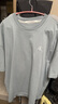 Calvin KleinJeans夏季男女情侶中性休閑通勤舒適ck重磅純棉疊印短袖T恤上衣 PN6-灰藍色 L L  （推薦150-165斤） 曬單實(shí)拍圖