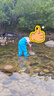 兒童下水褲趕海服涉水服寶寶涉水褲防水連體雨鞋玩水服撈魚(yú)水叉褲 藍(lán)色 35 碼 鞋內(nèi)長(zhǎng)22cm 曬單實(shí)拍圖