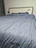 雅鹿全棉四件套100%純棉刺繡床單被套床上三件套四季款長(cháng)絨棉床笠被罩 青禾-海青+山灰【100%全棉】 2.0m 床單款 四件套-被套220*240cm 曬單實(shí)拍圖