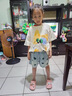 G.DUCKKIDS小黃鴨女童夏季純棉短袖T恤女大童洋氣夏裝薄款t體恤13歲兒童裝潮 T恤+短褲 120 cm 曬單實(shí)拍圖