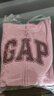 GAP男女裝春季款logo法式圈織拉鏈連帽衛衣寬松外套720972 粉色 （刺繡logo） M (170/92A) 亞洲尺碼 曬單實(shí)拍圖