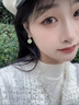 佐蘭伊 ZORAINEY 新中式和田玉純銀耳墜翡翠耳飾女耳釘2025年情人節(jié)生日禮物 金青玉耳墜 曬單實拍圖
