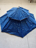 野營者釣魚傘帽頭戴式雨傘斗笠折疊頭頂傘雙層大號(hào)遮陽防曬帽子傘 0.95米 二折-雙層水滴藍(lán) 曬單實(shí)拍圖