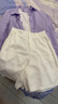 妍莉芬（yanlifen）夏季女裝2025夏裝茶系穿搭衣服一整套裝女減齡網(wǎng)紅防曬襯衫裙子 亮紫防曬襯衫+白色內搭+白色短褲 L 【100-120斤】 曬單實(shí)拍圖